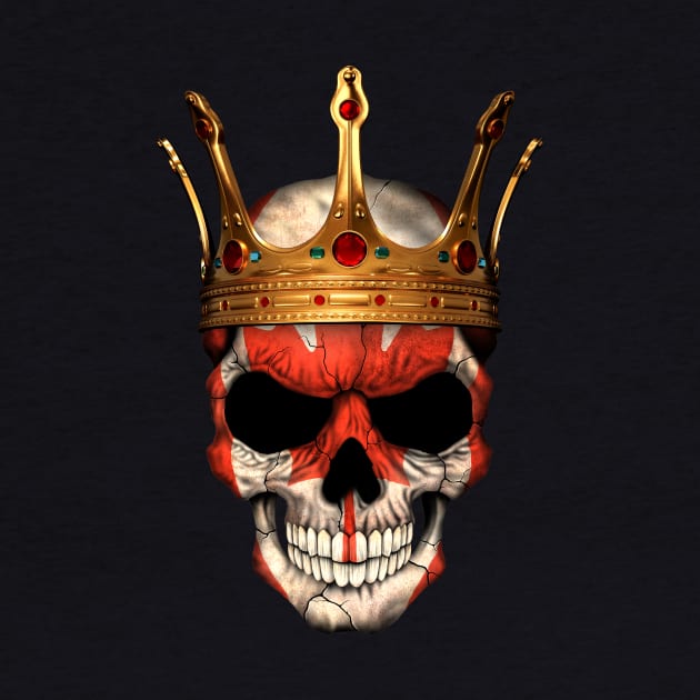 Canadian Flag Skull with Crown by jeffbartels